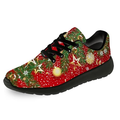 Christmas Shoes for Men Women Tennis Shoes Lightweight Tennis Walking Sneakers Gifts for Women Men