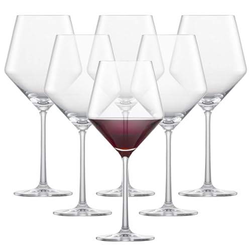 ZWIESEL GLAS Pure Beaujolais Red Wine Glasses (Set of 6), Wine Glasses for Red Wine, Dishwasher-Safe Machine-Made Tritan Crystal Glasses, Made in Germany (16 Ounce)