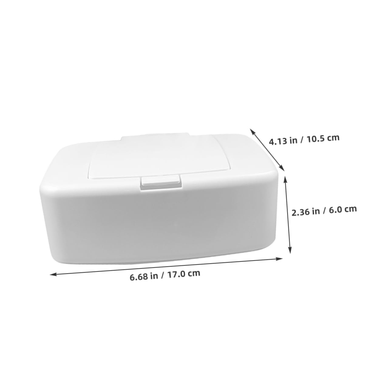 LABRIMP Dispensador Portátil de Toallitas Húmedas Fácil de Limpiar y Ligero Blanco de Plástico Pp 4 Unidades en Diseño Simple para Dormitorio y Coche