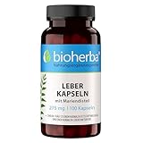 LEBER Kapseln mit Mariendistel & Cholinbitartrat – Mit Cholin zur Unterstützung der normalen Leberfunktion | Pflanzliche Rezeptur | 100 Kapseln | Von BIOHERBA