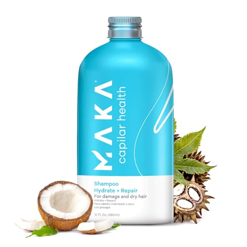 Maka Capilar Health Moisturizing Shampoo for Dry & Damaged Hair - Hydrating & Repairing for Women & Men, Restores Moisture, Reduces Frizz & Split Ends, Gentle Sulfate-Free Cleanse, 16 Fl Oz