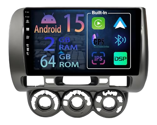Autoradio tactile Android 15 Honda Fit Jazz récepteur GPS stéréo 9 pouces 64Go