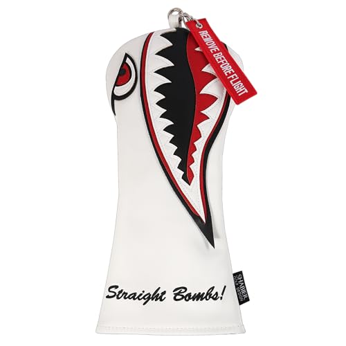 Couvre-club de golf Taylormade M3 M4 SIM housse protection War Shark blanc