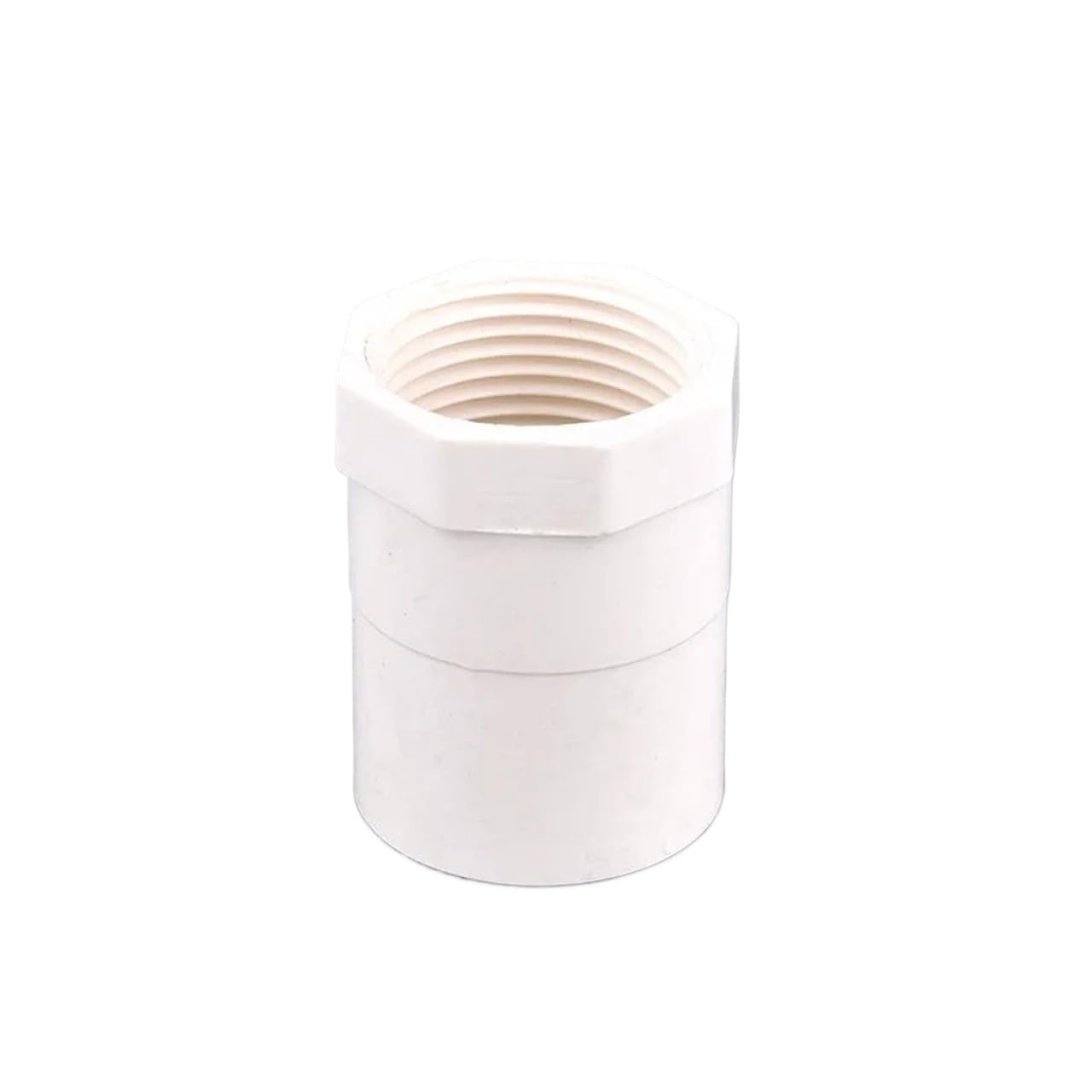 Szare/niebieskie/białe złącze bezpośrednie PCV 1/2 "~2" gwint męski/żeński do 20/25/32/40/50/63/75mm złącze rury wodnej do nawadniania ogrodu(White Female Thread,63mm-2 Inch(5pcs)))