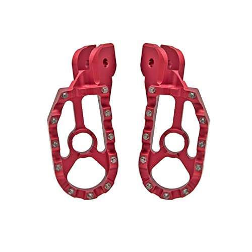 Repose-pieds de moto rouges pour Ducati Scrambler avec pedales antiderapantes