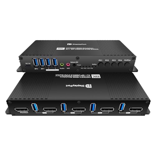 Commutateur KVM DisplayPort 1.4 haute fidelite avec gestion EDID intelligente