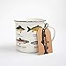 Gift Republic Fish Enamel Mug, 1 Count (Pack of 1), multi, 450 milliliters