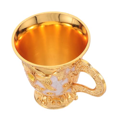 Alipis Copa Elegante Medieval Cáliz Vintage De Banquete Aleación De Zinc Multifuncional Para Té y Licor