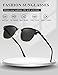 AEVOGUE Polarized Sunglasses For Women And Men Semi Rimless Frame Retro Sun Glasses AE0369 (Matte Black)