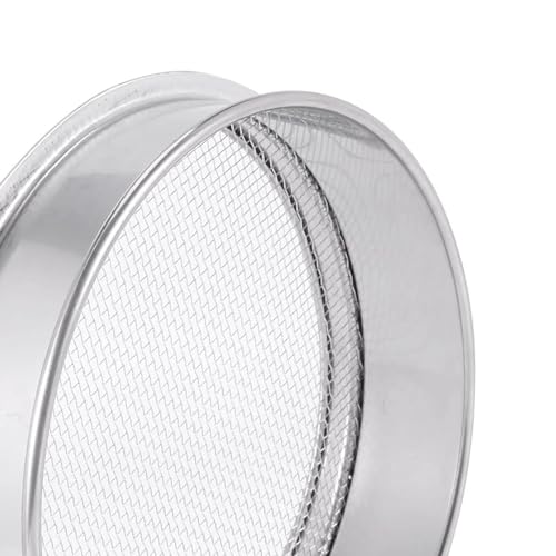 Tamiz de laboratorio de acero inoxidable de 40 cm, tamiz de harina de malla fina de precisión, colador redondo para hornear, pastelería, pruebas de laboratorio, herramienta de cocina duradera para