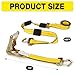 Autofonder Car Hauler Straps Heavy Duty 10,000 lbs Break Strength-3-Point Tire Tie Down Straps for Trailers,Over The Wheel Tie Downs with Rubber Cleats for SUV,Truck,ATV,UTV