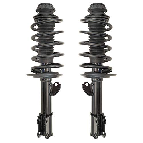 Image of TRQ Front Driver and Passenger Side Strut and Spring Assembly Set Coil | For 12-18 Toyota Prius C