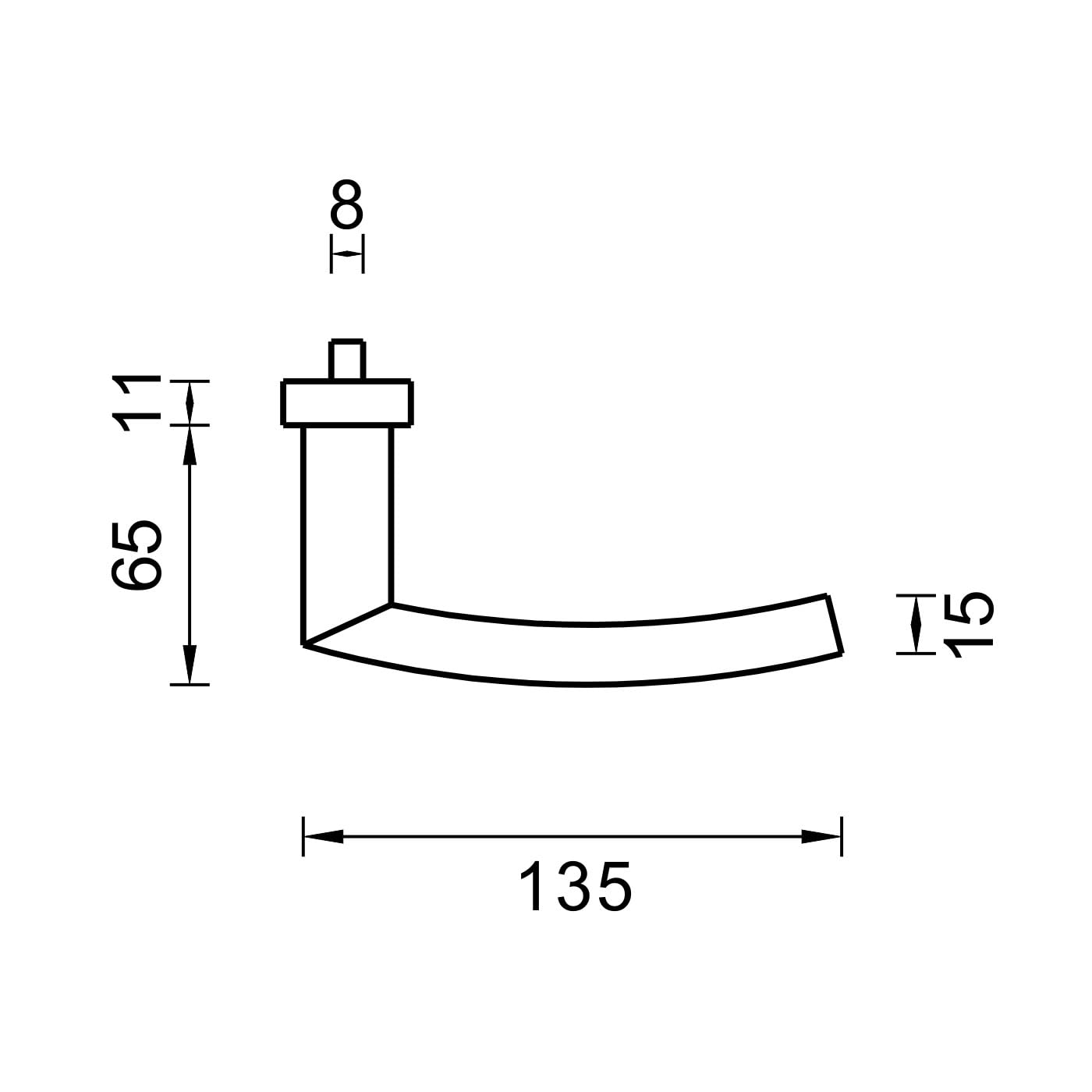 PSG Zestaw Klamko-Gałka do Drzwi Furtki 92 mm Stała INOX, Długi Szyld na Wkładkę, Stal Nierdzewna Satyna AISI 304, Zewnętrzne Okucie Drzwiowe Kontrola Dostępu, Solidna Jakość Kompleksowy Zestaw