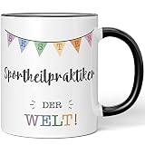 JUNIWORDS Tasse, Bester Sportheilpraktiker der Welt, Schwarz (5720033)