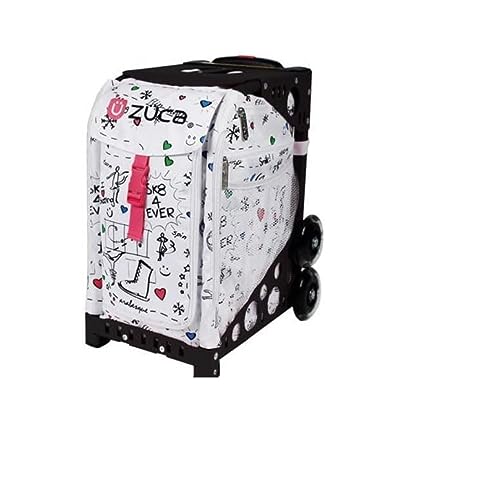 Zuca Sport Insert Bag, SK8 (White Skate Doodles) with Black Sport Frame