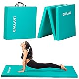 Gallant Foldable Gymnastics Mat - 6ft Long & Tri Folding, 5cm Thick High Density Foam, Non Slip & Easy to Clean - Tumble Exercise Gym Crash Mat For Children, Kids Gymnastics Equipment (Turquoise)