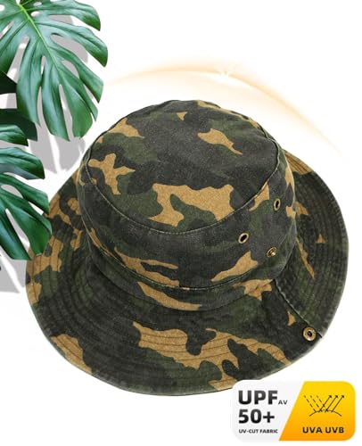 SFHVVPL Chapéus bucket para homens e mulheres - 100% algodão, leve e embalável, chapéu de sol adequa