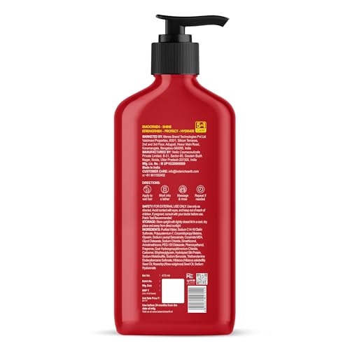 Image of Botanic Hearth Smooth & Shine Shampoo with Rosehip Oil & Silk Protein |Hydrating & Strengthening Formula | Tames Flyaways & Boosts Radiance | Sulfate & Paraben Free, 473ml