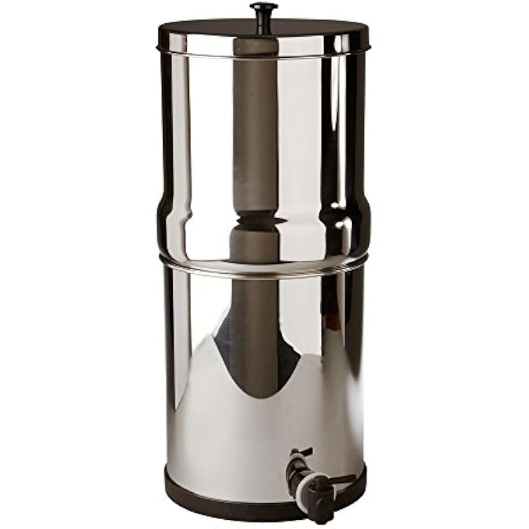 British Berkefeld Doulton W9361138 Stainless Steel Gravity Water Filter System with 2 x Ultra Sterasyl Ceramic Filter Candles - Made in UK