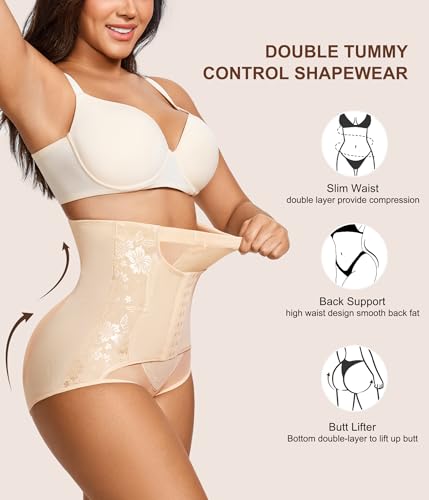 Image of URSEXYLY Tummy Control Shapewear for Women Faja Body Shaper Breathable High Waisted Butt Lifting Panties