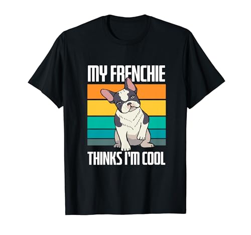 Il mio Bulldog francese pensa che io sia un bel proprietario di Bulldog retrò Maglietta