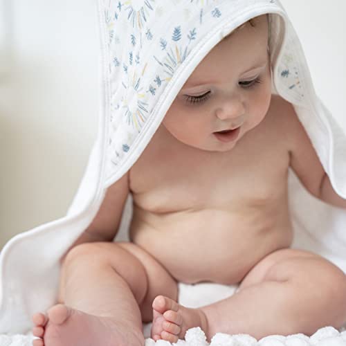 Image of aden + anais Essentials Hooded Baby Bath Towel, Super Soft 100% Cotton, 2 Pack, Tanzania