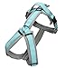 Hakusan Zero Harness, Burden Reduction, Dog Harness, Size Adjustable, Easy to Put On and Take Off, Reflective Material, Lightweight, Breathable, Handle, Nameplate, Large, Gray x Mint