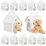 BENECREAT 30 cajas de regalo para fiestas de perros con diseño único de ventana de cabeza de gato, suministros de fiesta para adopción de cachorros para cajas de regalo para fiestas de mascotas y