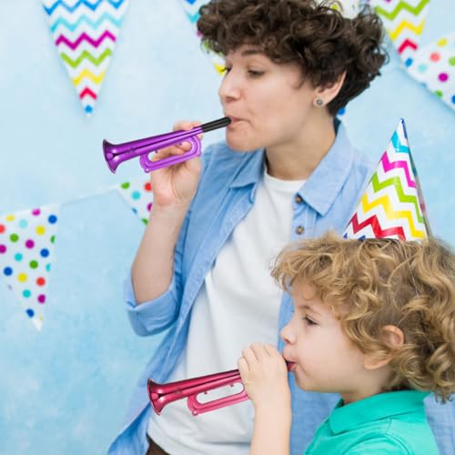 BESPORTBLE Trompeten in Kunststoff Für Kinder - 6er Set Trompete Als Stimmungsmacher Und Musikinstrument Aufblasbare Lustige Trompeten Für Partystimmung