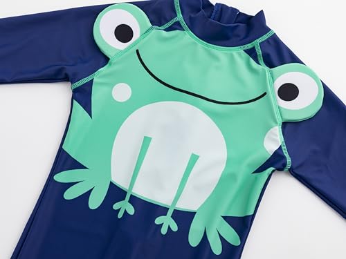 Image of LIZENS Boys Rash Guard Shirts One Piece Swimwear Green Dinosaur Short Sleeve UPF50+ Sun Protection Swimsuit