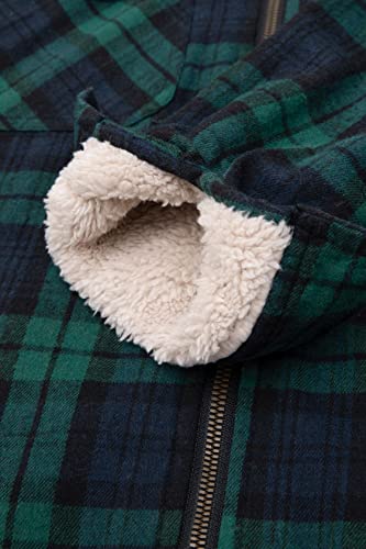 Image of ZENTHACE Boys Sherpa Fleece Lined Flannel Jacket