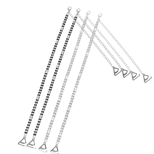 BLMHTWO 4 Stück Strass BH Träger Damen BH Träger Verstellbare BH Schultergurte Kristall Unterwäsche Kette Strass Dessous Strap Schulter für BH...