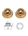Metallor Electric Guitar Top Hat Knobs Speed Volume Tone Control Knobs Compatible with Les Paul LP Guitar Parts Replacement Set of 4Pcs. (Gold)