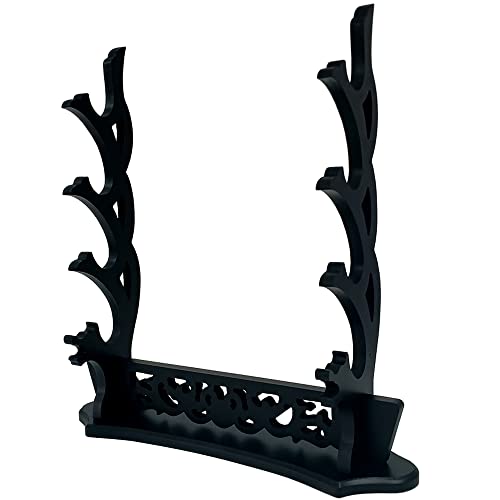 Schwertständer Display Schwert Rack, Holz Schwert Katana Wandhalterung Halter Katana Wakizashi Genji Japanische Samurai Klinge Gladius Schwert Ständer Halter Cover