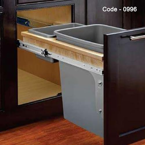 Image of Harrison Telescopic Ball Bearing Eco Slide 0996 | Drawer Channel Stainless Steel | 10 inch Soundless Modular Kitchen Drawer Slides | Rust Free | Load Bearing Capacity 35 kg | Furniture Hardware