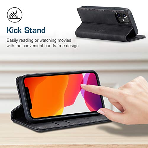 COGOTO Capa iPhone 12 Case Carteira de Couro Capa Suporte Magnético Função Flip Kickstand Protector
