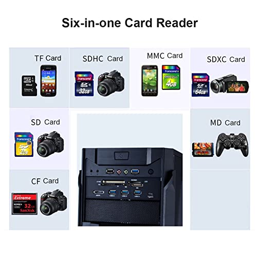 Internal Card Reader, 5.25Inches Usb 3.0 Interface Multifunction Internal Card Reader Dashboard Pc Front Panel With Esata And Usb 3.1 Port, Support M2, Mso, Memory, Ms, Xd, 64G Cf Card #TOP2