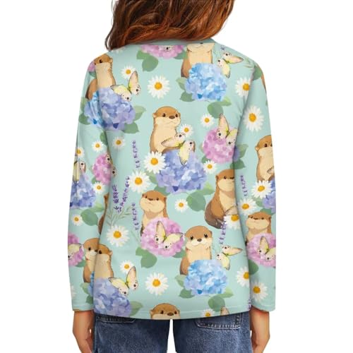 Girls Long Sleeve Athletic Shirts Lightweight Yoga Tops Crewneck Gym Tees 3-16 Years4