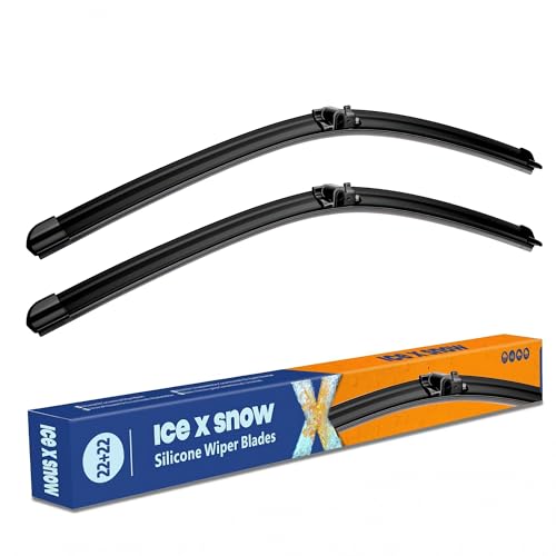 Image of 24 inch+24 inch Silicone Windshield Wiper Blades Replacement for Mercedes-Benz MBZ Class C250 C300 C350 C63 AMG C218 CLS550 CLS63 AMG Oem Quality Windshield Wipers (Pack of 2)