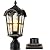 VIANIS Dusk to Dawn Outdoor Post Light, Black 1-Pack Lamp Posts Outdoor Lighting with Pier Mount Base, Waterproof Aluminum Outside Post Lights for Garden, Patio, Pathway (Hardwired 120VAC)