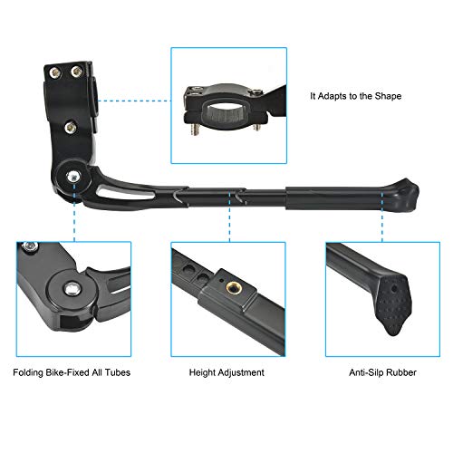 Leichten Adjustable Bicycle Kickstand Aluminum Alloy Bike Kick Stand For 26" 27.5" 28" 700C Mountain Bike/Bmx/Adults Bike/City Bike Storage #TOP2