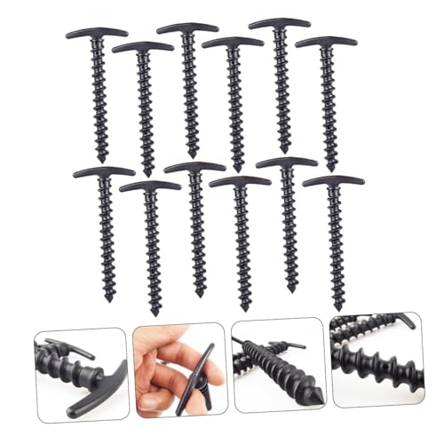 Estacas de nailon PRETYZOOM de alta resistencia y diseño helicoidal en pack de 20 unidades 8