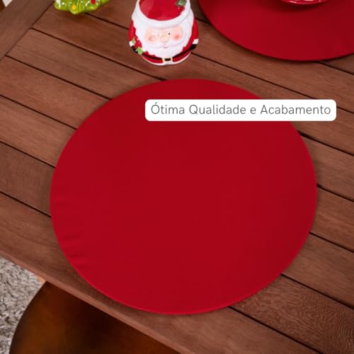 Jogo Americano Natal Completo 6 Lugares 24 Peças para Mesa Posta Natalina | Sousplat + Guardanapo de