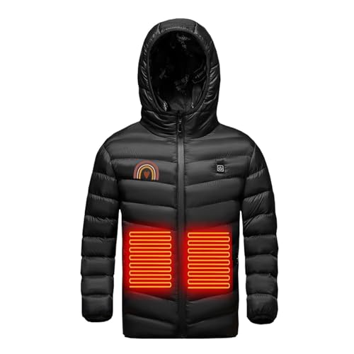 Heated Jacket for Kids Hoodie Jackets Boys Girls USB Electric Heated Coat 3 Adjustable Temperature Heating Body Warmer3
