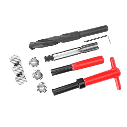 Socobeta Kit de Reparación de Cables de Acero Inoxidable, Herramienta de Inserción de Grifos con Llave de Taladro Helicoidal Resistente para Comunicación por Microondas, Equipo de Separación de