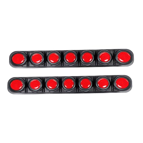 Pegatinas reflectantes para coche y moto, pack de 2 tiras protectoras de parachoques trasero 2