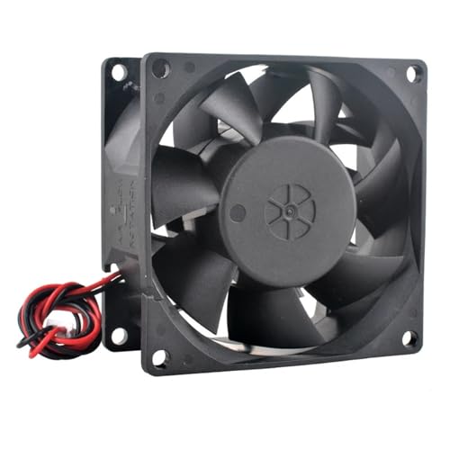 Ventilador axial industrial de alta velocidad de 80 mm (80 x 80 x 38 mm), 5 V/12 V/24 V CC, for refrigeración de servidores, fuente de alimentación y convertidor de frecuencia ACP8038.(DC12V) - imagen 4