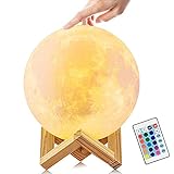 Lámpara de Luna 3D Recargable: la fuente de Luz LED suave sin parpadeo no sólo le da un ambiente cálido, sino que también no dañará sus ojos, le ayudará a dormir al lado del dormitorio.Fácil carga USB, compatible con adaptadores, computadoras, laptops u otros dispositivos con interfaz USB.Batería recargable incorporada para 8 - 15 horas de iluminación.Utilizado como lámpara sin cuerda, fácil de llevar, adecuado para la decoración exterior y doméstica
