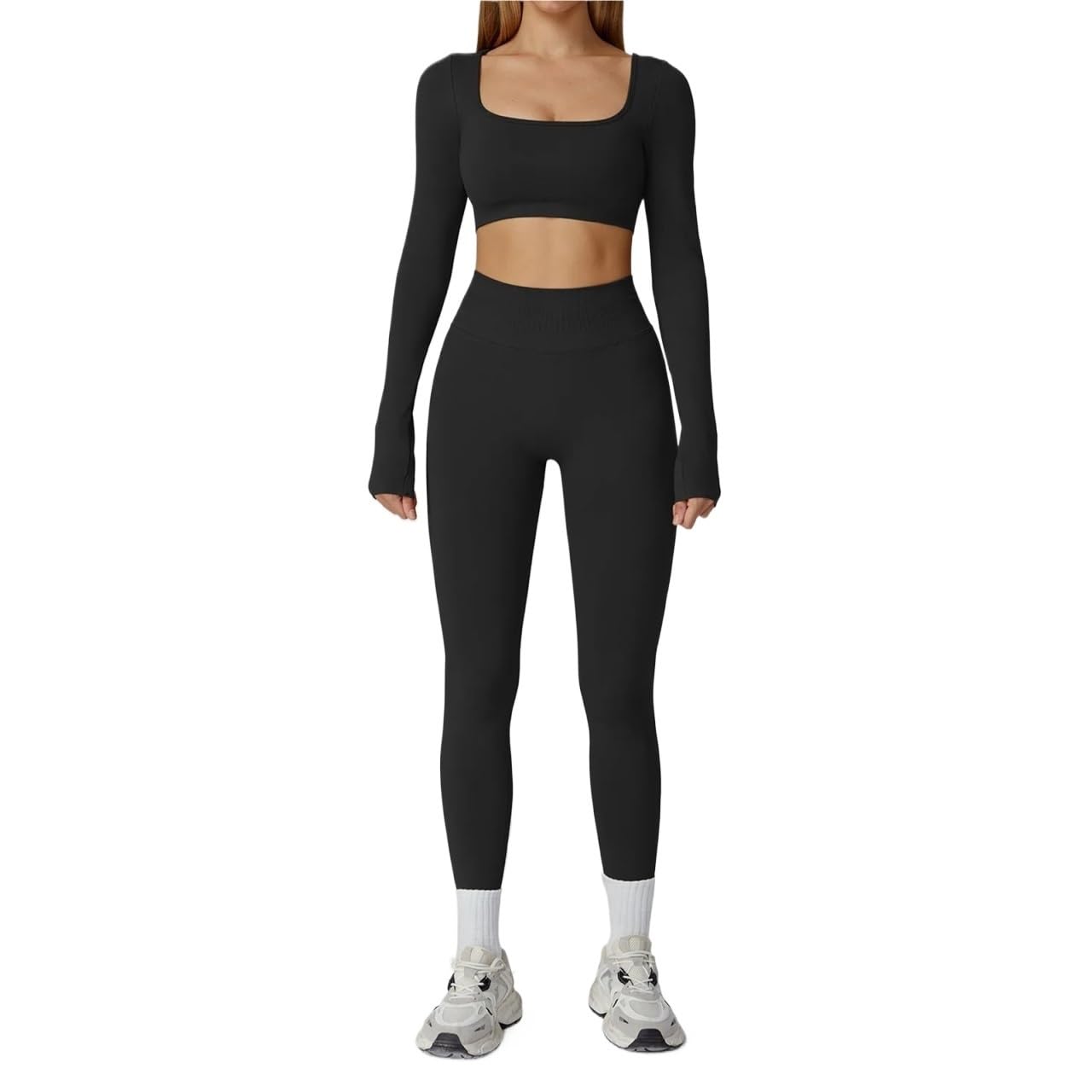 Set da yoga da donna 2 pezzi set da yoga senza cuciture tute allenamento for palestra tuta donna fitness corsa crop top reggiseno sportivo a vita alta