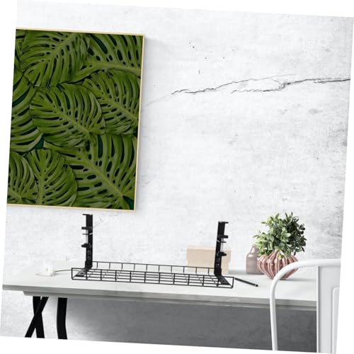 Bandeja para gestión de cables de escritorio, soporte para cables sin taladro, gran capacidad, organizador de cables para escritorio negro 500mm solución de almacenamiento miniatura 7
